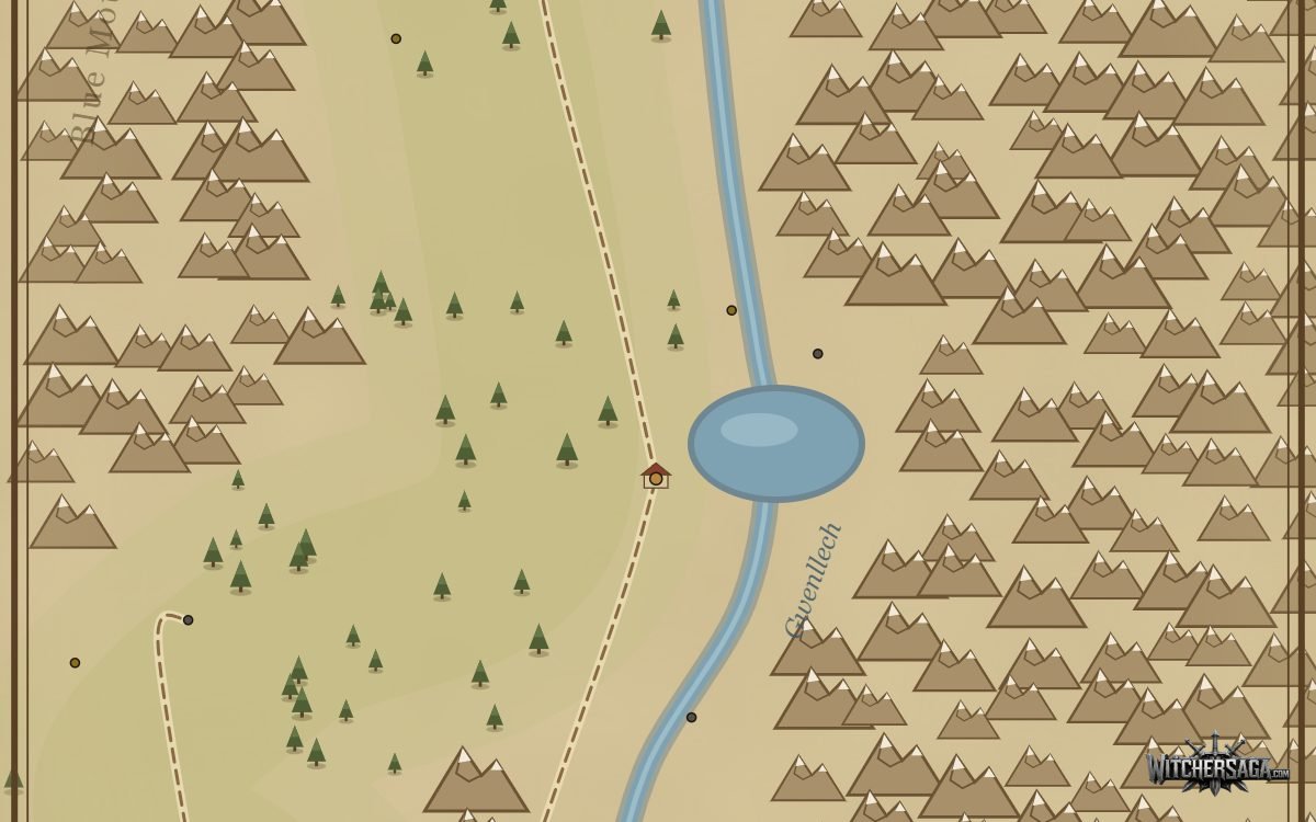 Illustrated interactive map of the Kaer Morhen valley