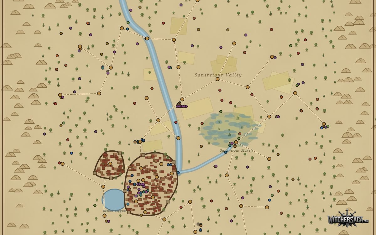 Illustrated interactive map of Toussaint